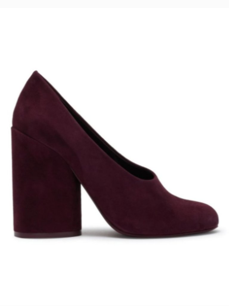 Tory Burch Lucia Suede Pumps In Burgundy Fig
